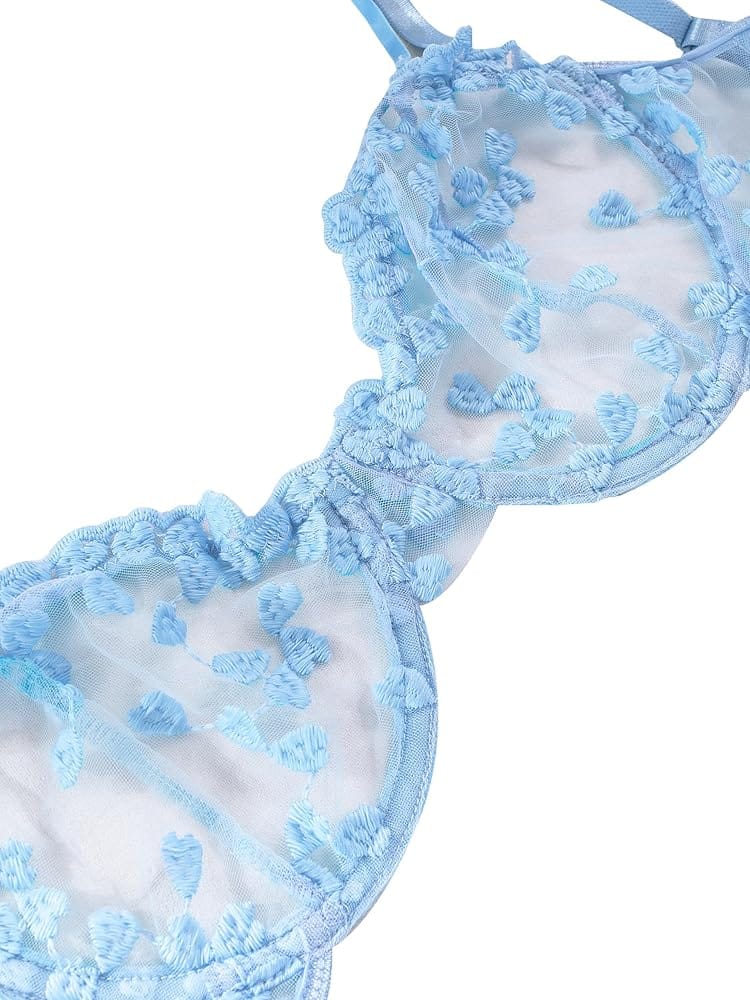 Floral Embroidered Lingerie Set – Bra & Panty