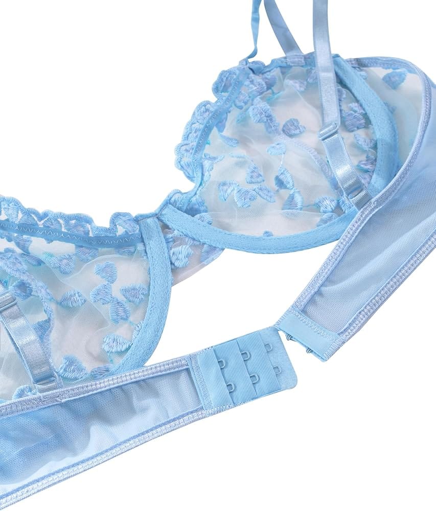 Floral Embroidered Lingerie Set – Bra & Panty