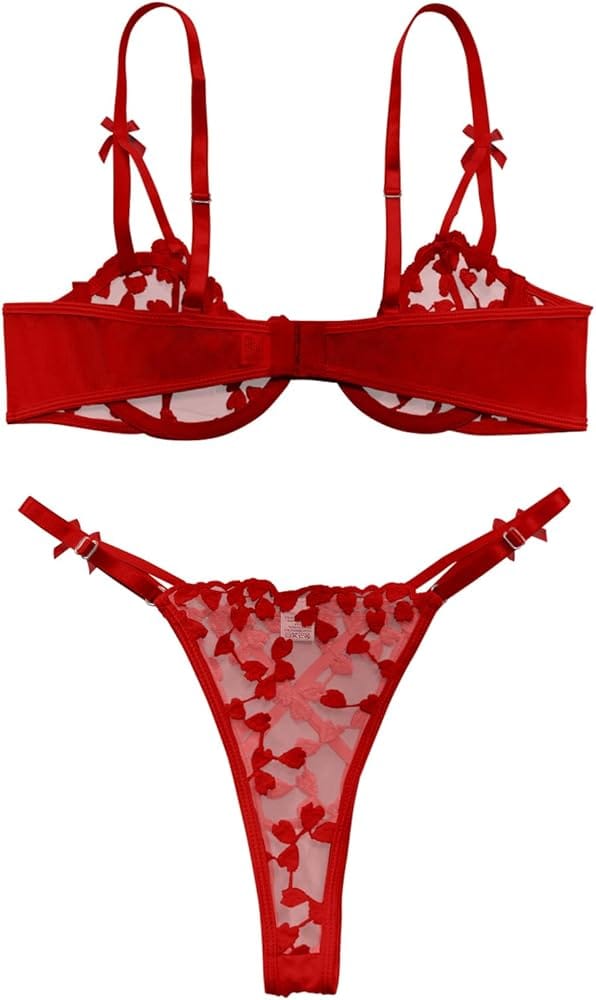 Floral Embroidered Lingerie Set – Bra & Panty