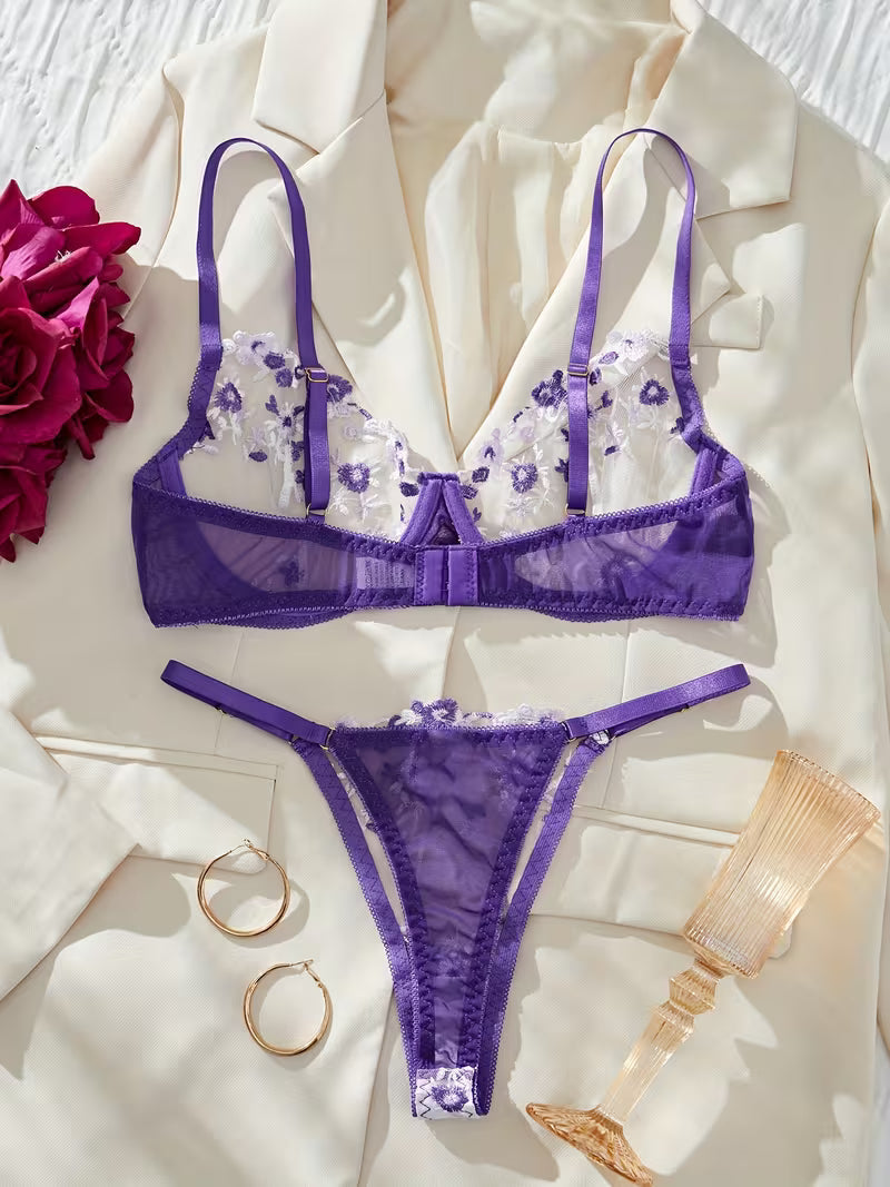 Net Floral mesh pushup set.