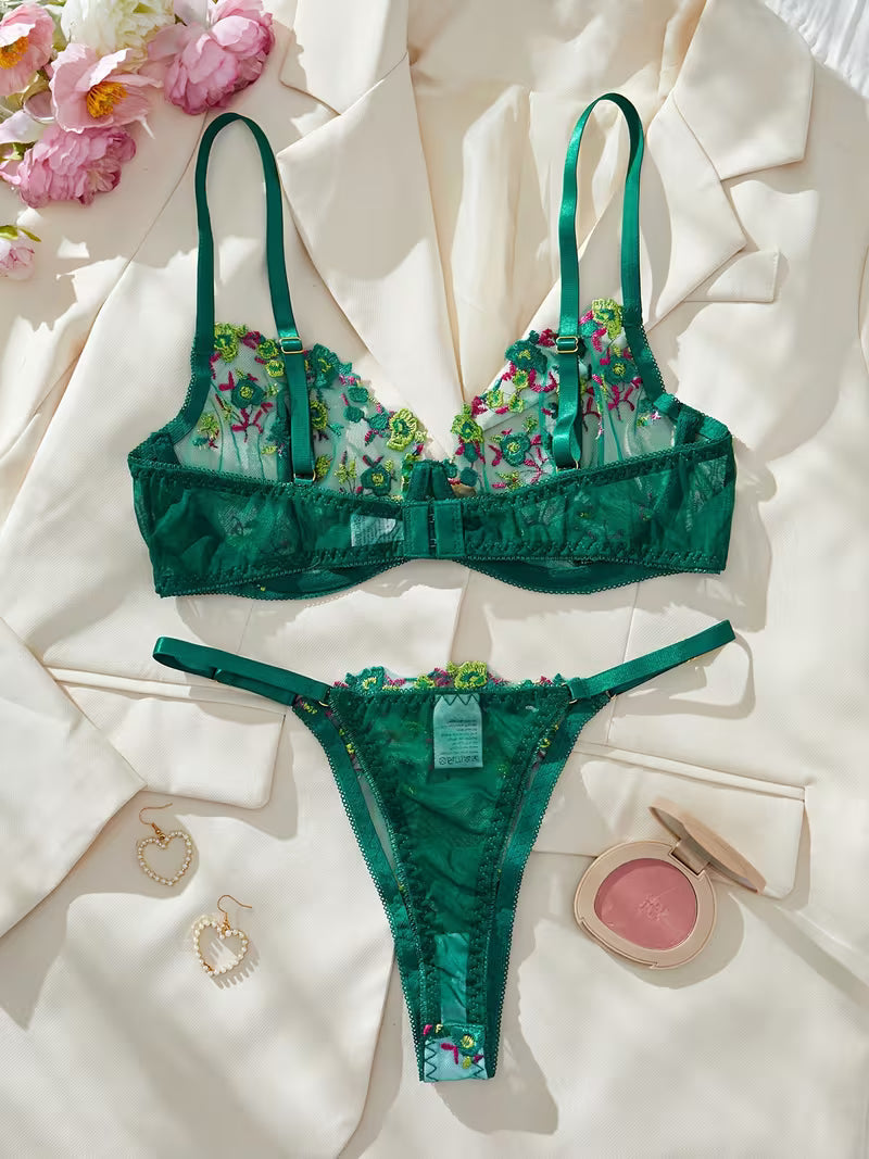 Net Floral mesh pushup set.