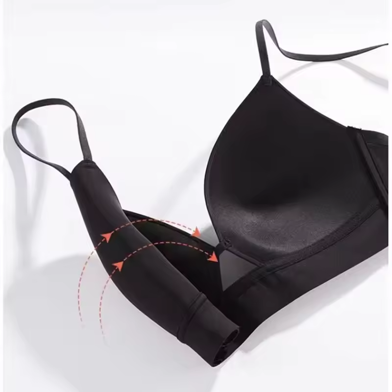 Thin Wire-Free Micro-Gathering Bra.