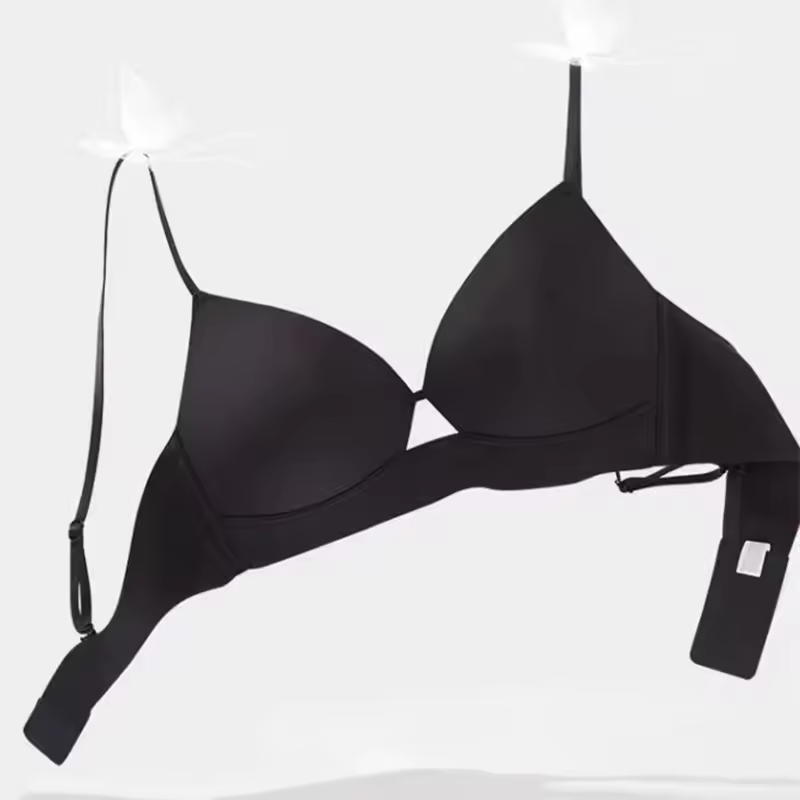 Thin Wire-Free Micro-Gathering Bra.