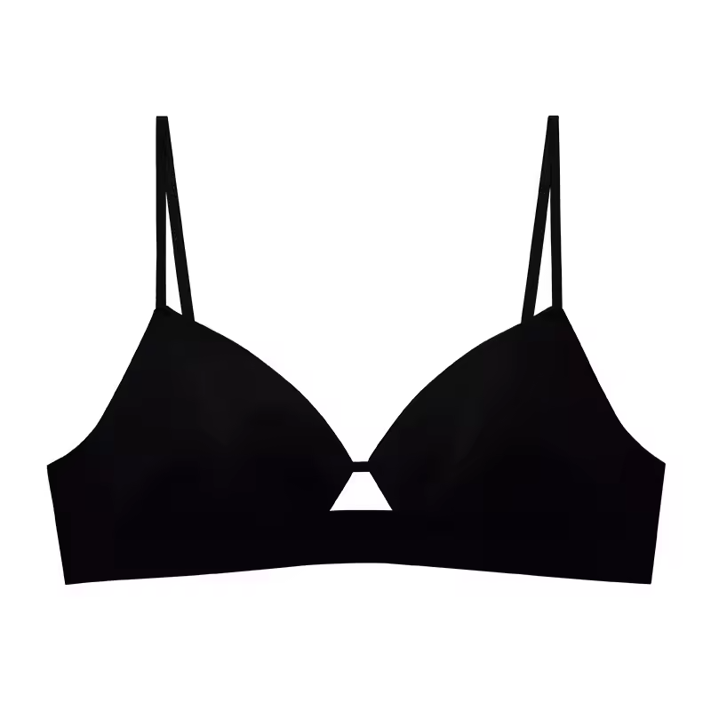 Thin Wire-Free Micro-Gathering Bra.