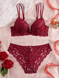 Rhinestone Lace Push-Up Set